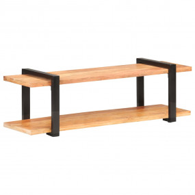 TV Cabinet Natural wood Solid acacia wood 51.2 in TV Ca...