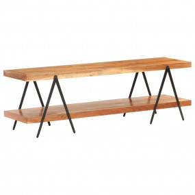 TV Cabinet Natural wood Solid Acacia wood with powder-c...