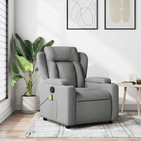 Massage Recliner Chair Light Grey