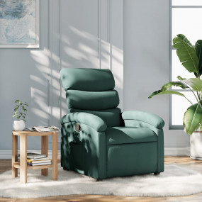 Recliner Chair Dark Green Fabric, Metal, Plywood Medium
