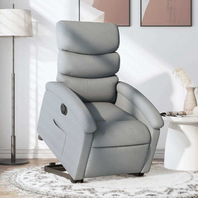 Electric Stand Up Recliner Chair Light gray Polyester, ...