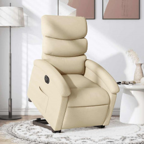 Electric Stand Up Recliner Chair Cream