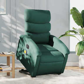 Electric Stand Up Massage Recliner Chair Dark Green