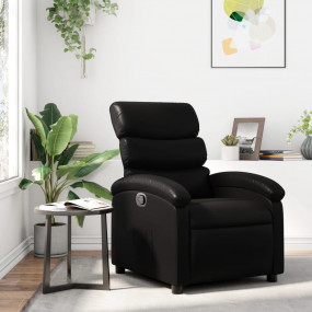 Recliner Chair Black Faux leather, metal, plywood Mediu...
