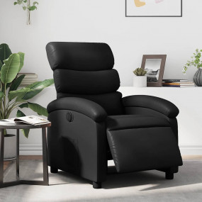 Electric Recliner Chair Black Faux leather, Metal, Plyw...