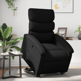 Stand Up Recliner Chair Black Faux leather, metal, plyw...
