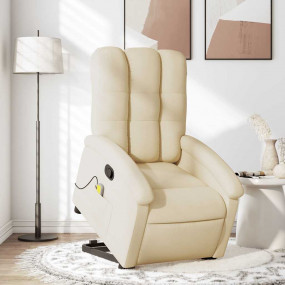 Stand Up Massage Recliner Chair Cream