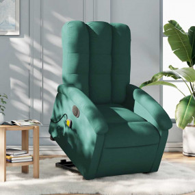 Electric Stand Up Massage Recliner Chair Dark Green