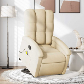 Electric Stand Up Massage Recliner Chair Cream