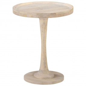 Side Table Natural Bleach Solid Mango Wood  23.6 x 29.5...