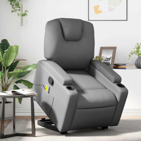Stand Up Massage Recliner Chair Grey