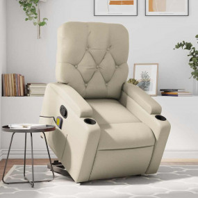 Stand Up Massage Recliner Chair Cream