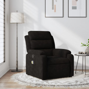 Massage Recliner Chair Black Velvet Standard Massage Ch...