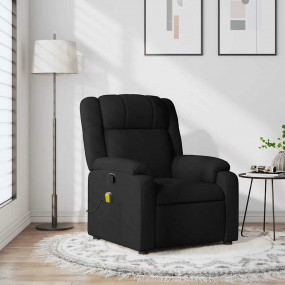 Massage Recliner Chair Black 100% Polyester, Metal, Ply...