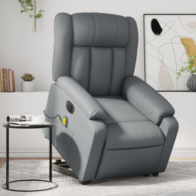 Electric Stand Up Massage Recliner Chair Gray