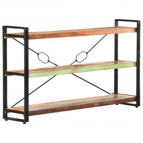 Bookcase Mixed color of reclaimed wood with black steel