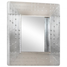 Aviator Mirror Silver Metal 19.7 x 19.7 in Decorative I...