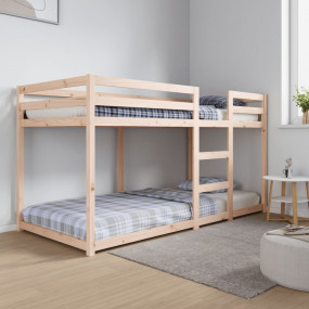 Bunk Bed Natural Pine Solid Pine Wood Standard Twin Dur...