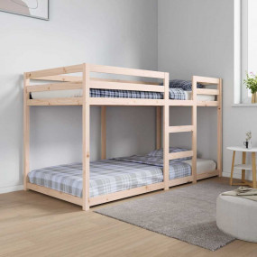 Bunk Bed Natural wood Solid pine wood Single Bunk Bed