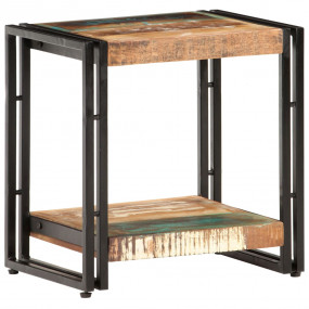 Side Table Mixed wood colors Reclaimed Wood, Iron Side ...
