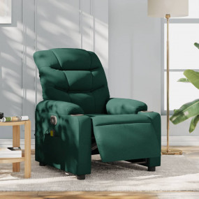 Electric Massage Recliner Chair Dark Green
