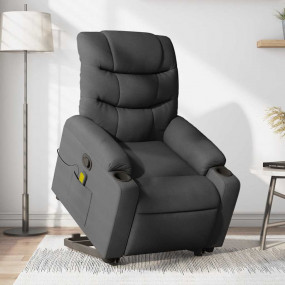 Stand Up Massage Recliner Chair Dark Gray Fabric 100% p...