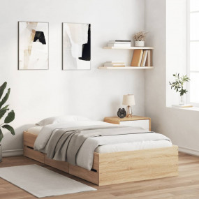 Bed Frame Sonoma oak Engineered wood Single Bed Frame