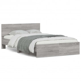 Bed Frame Grey Sonoma Engineered wood and plywood 47.2 ...