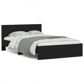 Bed Frame Black Engineered wood, Plywood Small Double B...