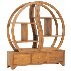 Cabinet With Yin Yang Shelf Teak Solid teak wood and pl...