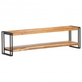 TV Cabinet Natural wood grain Solid acacia wood, iron 5...