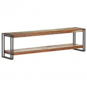 TV Cabinet Mixed color finish Solid reclaimed wood, Iro...