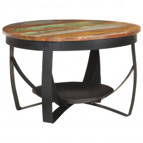Coffee Table Mixed wood with black iron Solid reclaimed...