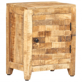 Bedside Cabinet Brown Solid Mango Wood Bedside Cabinet
