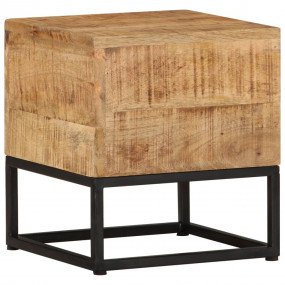 Side Table Natural mango wood, black
