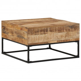 Coffee Table Rough mango wood brown Rough mango wood Me...