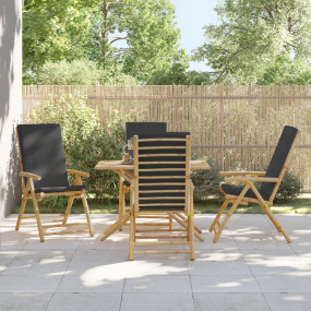 Garden Reclining Chair Set of 4 Dark grey