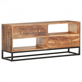 TV Cabinet Rough Acacia Wood TV Cabinet Rectangular Ind...