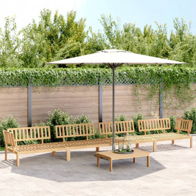 Pallet Sofa Set Natural Wood Solid Acacia Wood Medium-L...