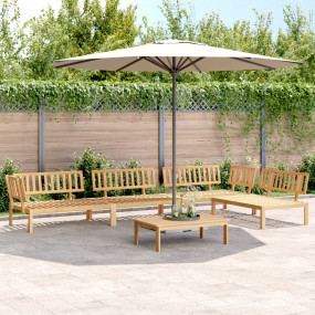 Pallet Sofa Set Natural Wood Solid acacia wood Medium M...
