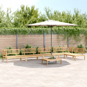Pallet Sofa Set Natural Wood Solid Acacia Wood Modular