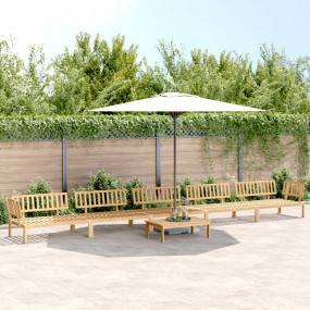 Pallet Sofa Set Natural wood Solid acacia wood Modular