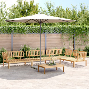 Pallet Sofa Set Brown Solid Acacia wood Medium Modular