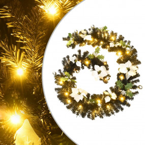 Christmas Garland Black and silver PVC 2.7 m Christmas ...