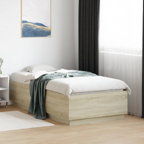 Bed Frame Sonoma oak Engineered wood Small Single Minim...