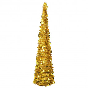 Pop-up Christmas Tree Gold PET 70.9 in Collapsible