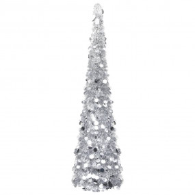 Pop-up Christmas Tree Silver PET 59 in Collapsible
