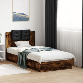 Bed Frame Smoked oak Engineered wood Small Single Durab...