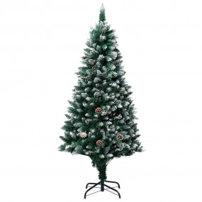 Christmas Tree Green and White PVC and Steel Medium