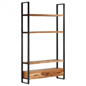 Bookshelf Natural Acacia Solid Acacia wood Large Booksh...